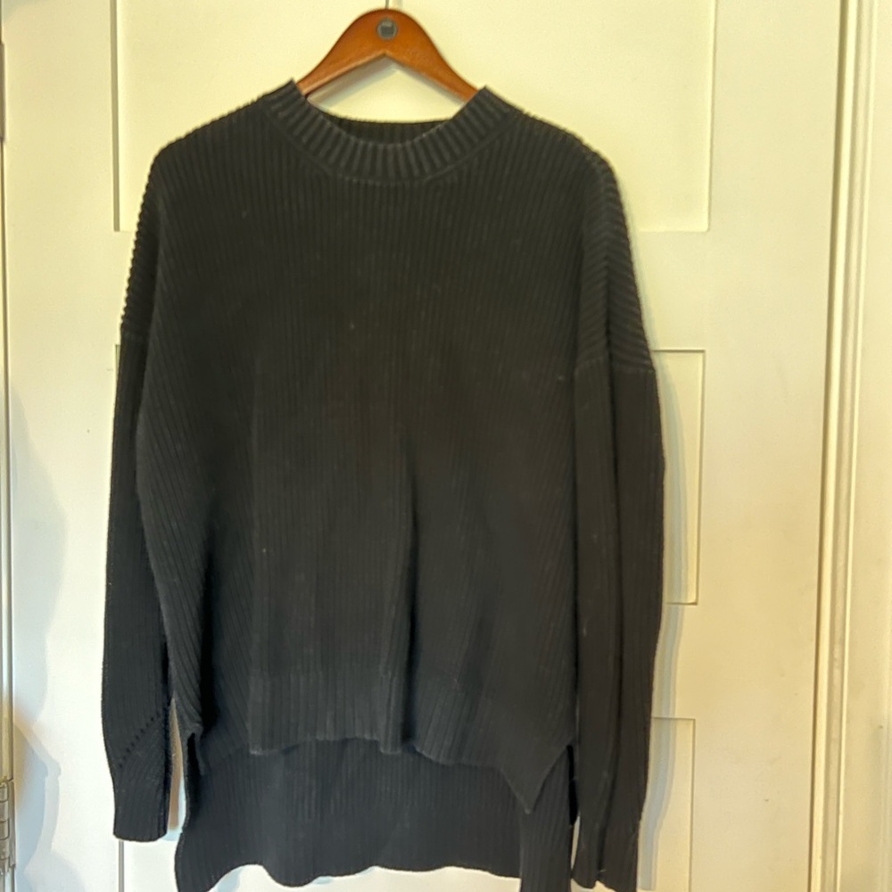 BCBGMaxAzria Men's Ribbed Crewneck Sweater - Charcoal